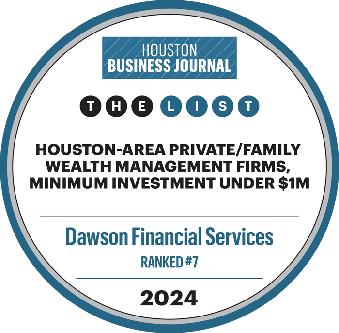 Houston Business Journal The List Dawson Financial Services Ranked #7 2024